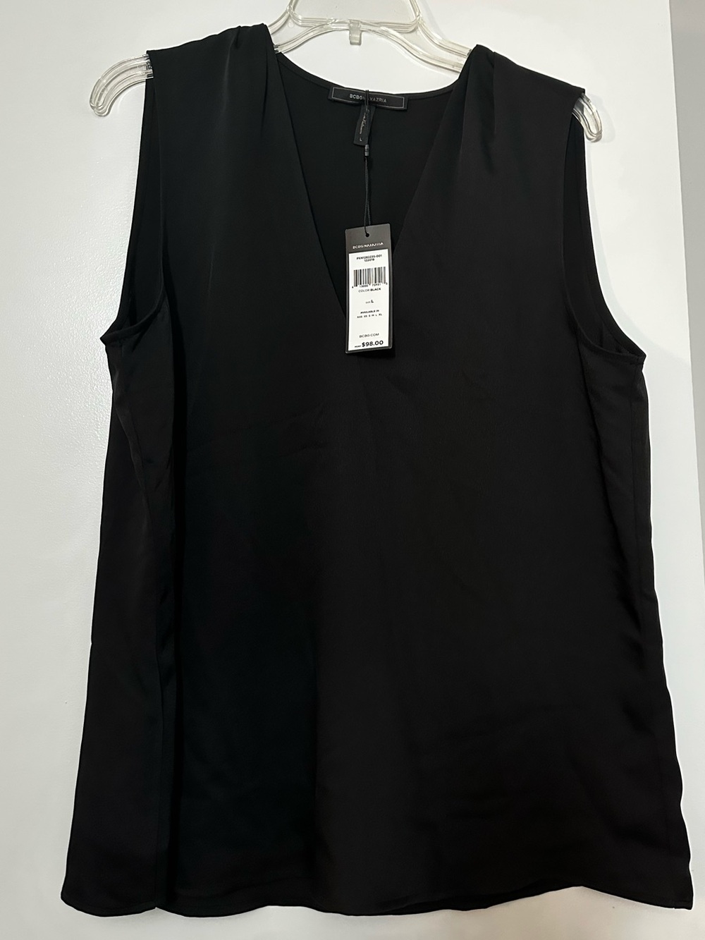 BCBG Black V-Neck Sleeveless Camisole